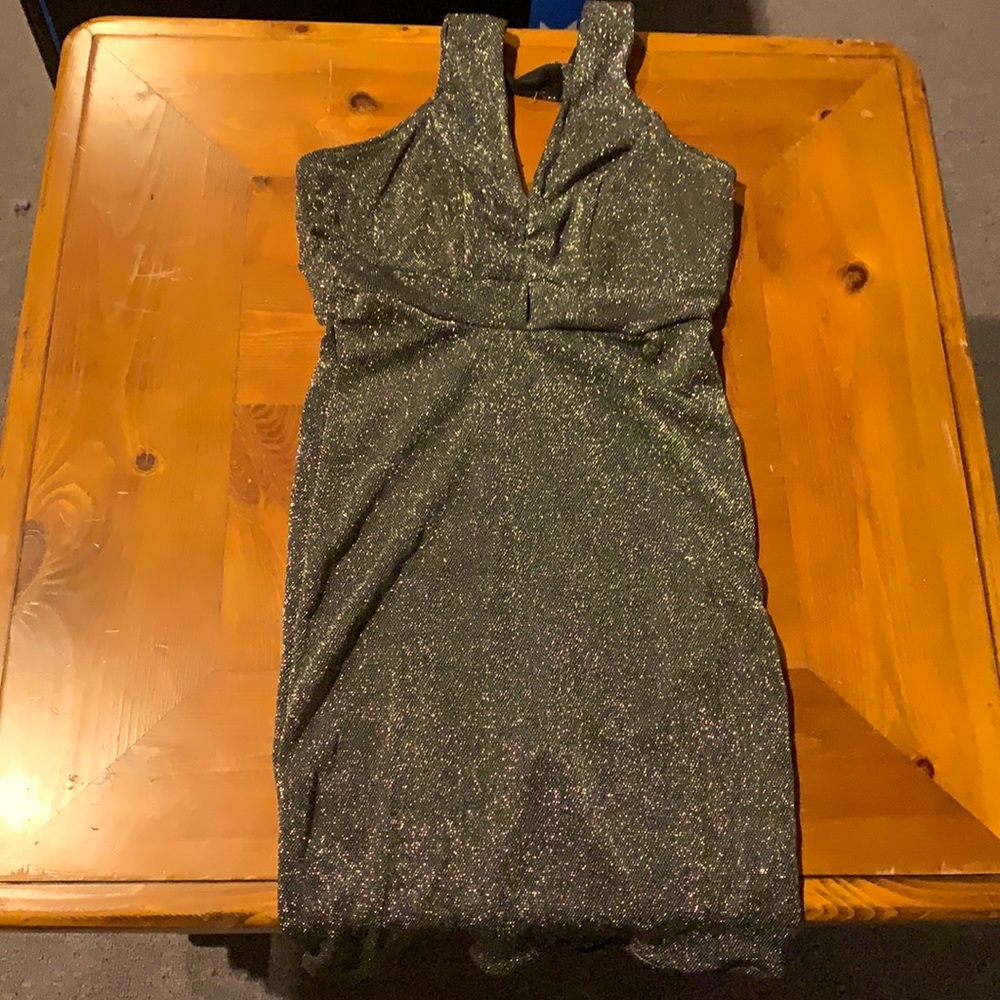 Black sparkly mini dress